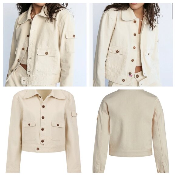 NWT Daily Blue by Adriano Goldschmied Demin Bone IRA Jacket Women's M - Picture 2 of 16